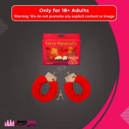 Fetish Fantasy Beginner's Furry Cuffs in Red BDSM-004