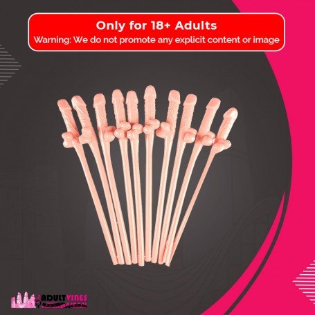 Pack of Ten Willy Straws Blow me KP-001