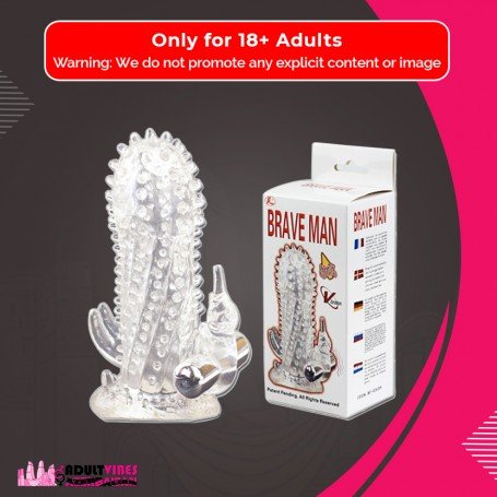 Sheath Rabbit Extender Penis with dots Brave Man PES-020