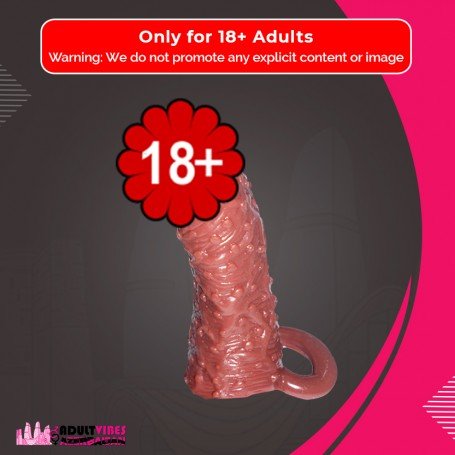 Solid Head Reusable Penis Extension Sleeve chocolate PES-026