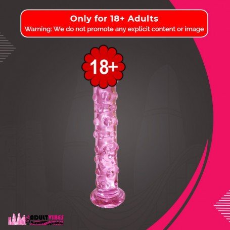 Dotted Purple Glass Dildo GD-006