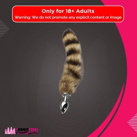 Fox Tail Brown Plated Metal Anal Plugs AD-020