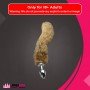 Fox Tail Brown Plated Metal Anal Plugs AD-020